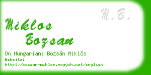 miklos bozsan business card